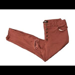Express Rust High Waisted Jeans